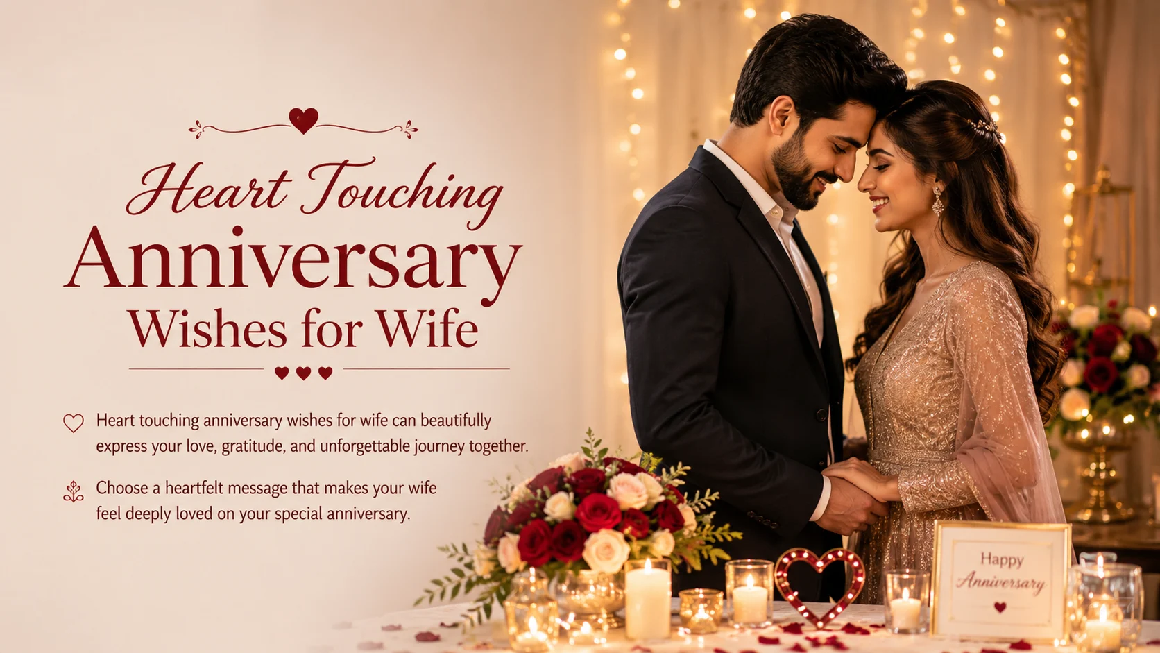 heart touching anniversary wishes for wife