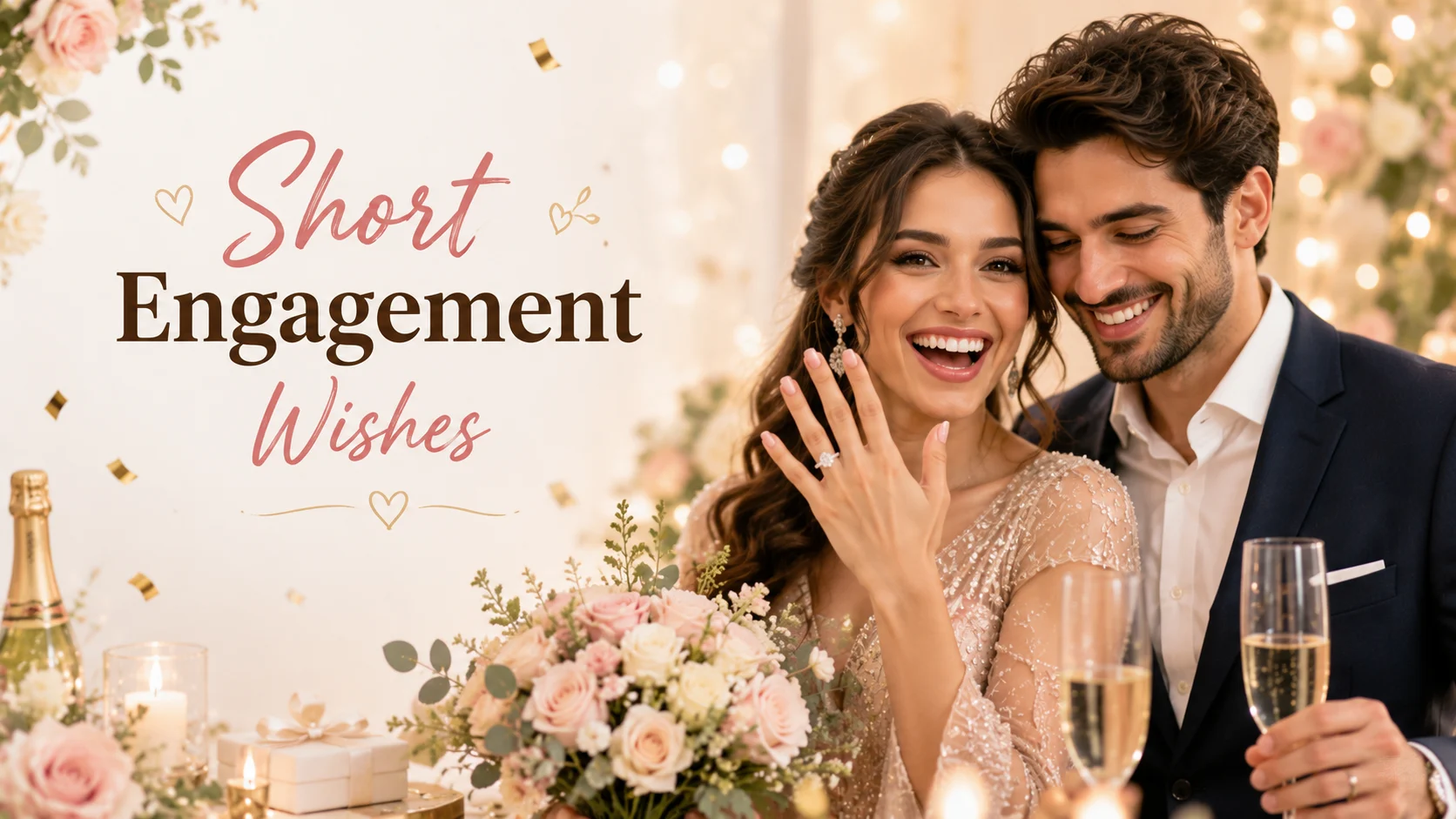 short engagement wishes