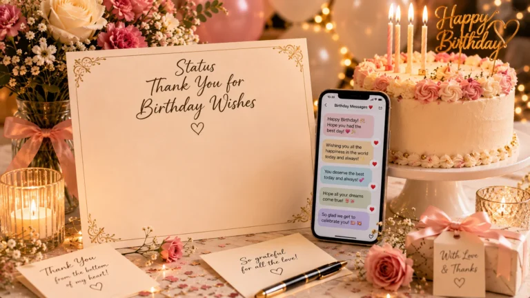 status thank you for birthday wishes