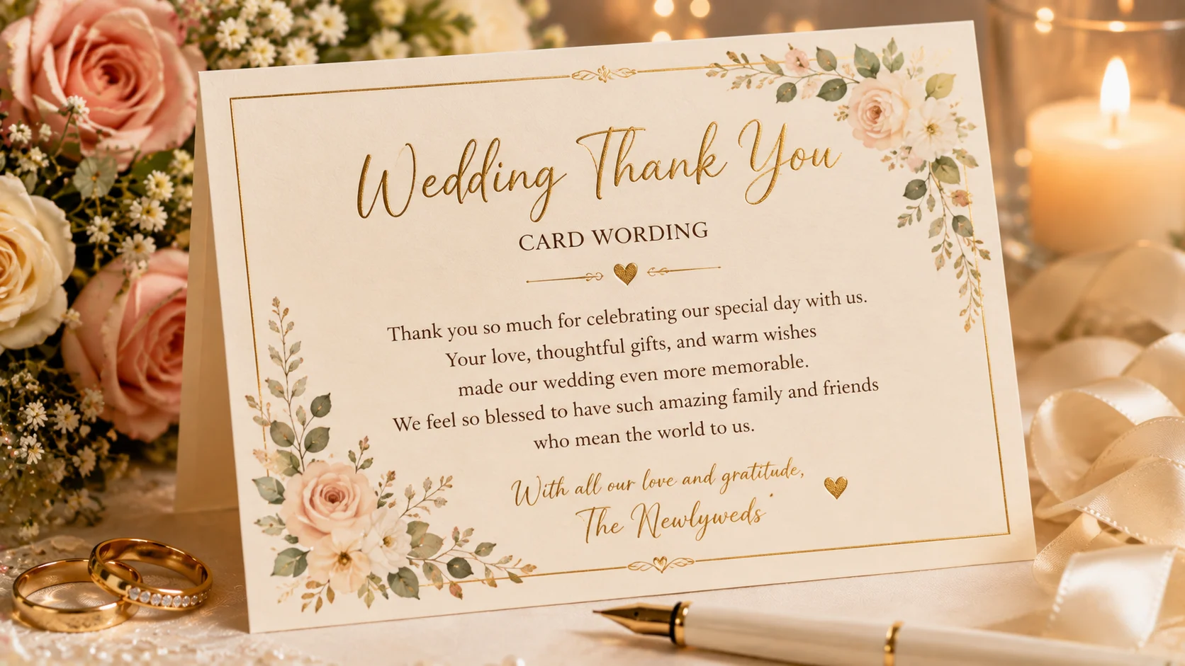 wedding thank you card wording